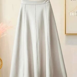 COPY - Stylish White Faux Leather Skirt